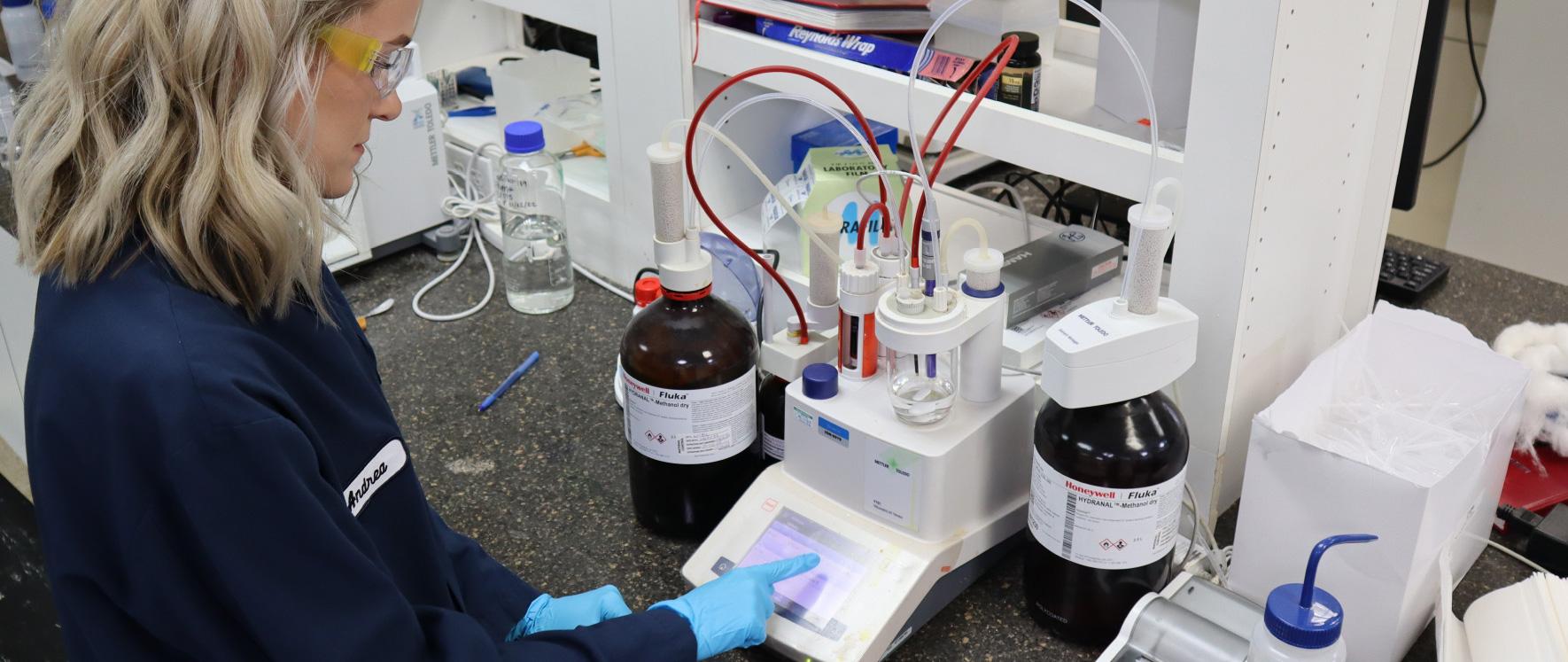 testing procedures being undertaken in a laboratory
