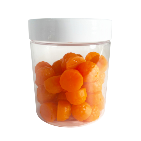 Orange Gummys Jar Clearwhitecap No Background